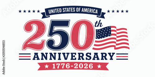 United states 250th anniversary emblem celebrating two and a half centuries of american history