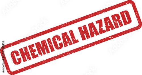 Fotografi An alarming red grunge rubber stamp indicating a chemical hazard warning for dan