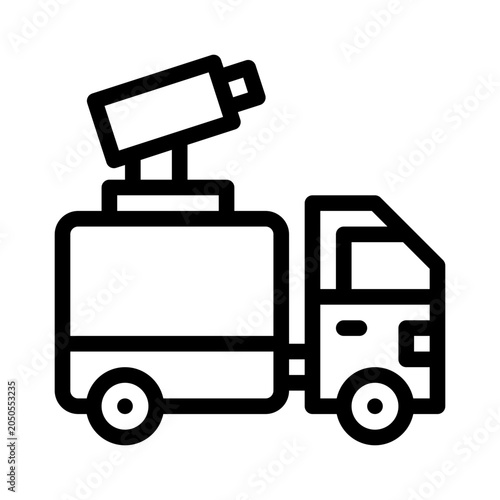 Tableau sur toile armored vehicle line icon