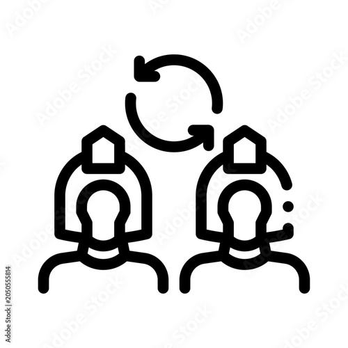 Fotografía multiplayer line icon