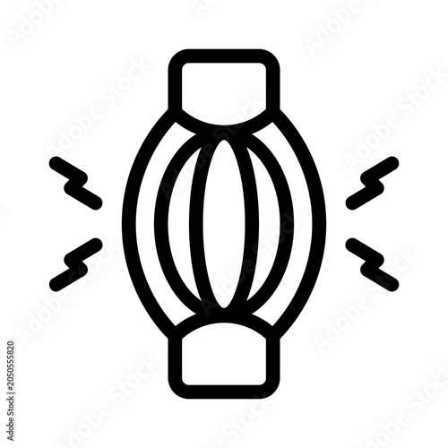 muscle stiffness line icon