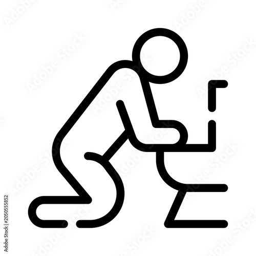 Obraz na płótnie nausea line icon