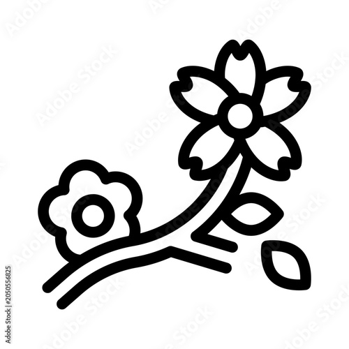 sakura line icon