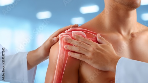 Medical Examination of Shoulder Pain with Hand and Arm Stimulation
