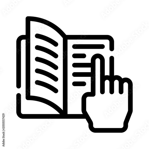 user manual line icon