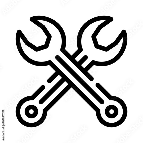 wrench line icon