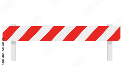 Red and white striped barrier tape.