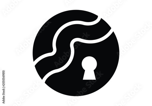 Abstract circle graphic icon