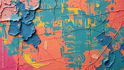 Oil paint impasto abstract texture, Professional Stock Photo, High Resolution Background