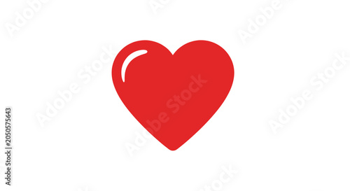Bild auf Leinwand Red Heart Shape Love Symbol Icon.