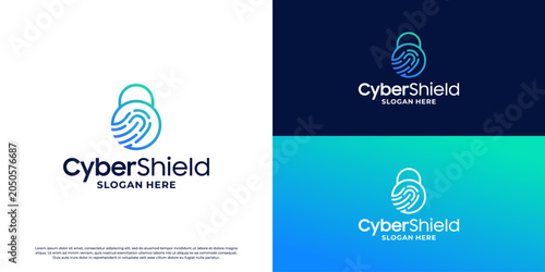 Abstract Digital Network Protect Logo Design
