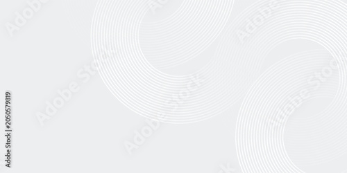 Billede på lærred Abstract white glowing geometric lines on gray background