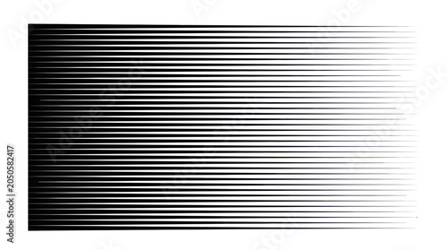 Speed lines effect, black and white horizontal gradient, abstract graphic background