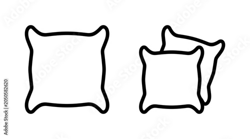 Obraz na plátne Pillow icon set vector