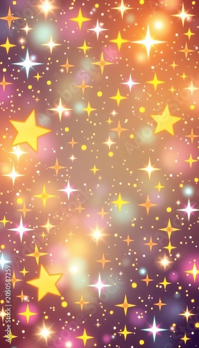 Sparkly stars shine bright in a whimsical pattern, sky, ||whimsical