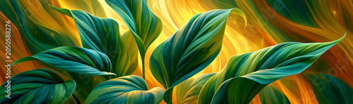 Lush Foliage in Golden Ligh...