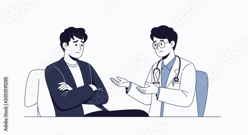 Doctor Consultation: Patient Expressing Concern to Healthcare Professional