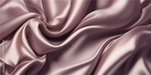 Foto Rose Gold Metallic Luxury Fabric with Soft Light Reflections for Beauty and Fash