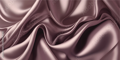 Fotografie Abstract Rose Gold Draped Fabric Texture Background
