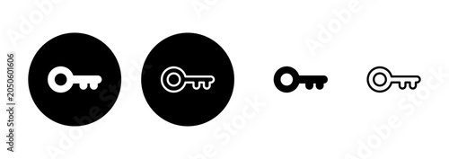 Key icon logo design. Key sign and symbol.