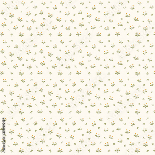 Seamless Daisy Bouquet Pattern
