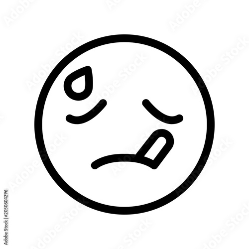 Sick emoji icon