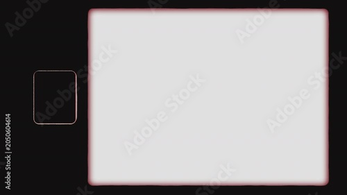 Seamless looping old retro vintage super 8 frame animated on transparent background