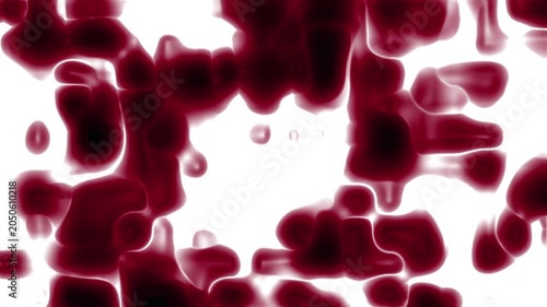 Abstract red organic liquid shapes on white background, suitable for backgrounds, graphic design, and artistic projects needing a vibrant touch.