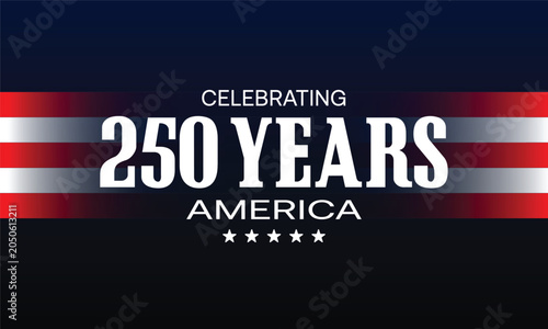 USA 250 Years Independence Anniversary illustration Post Banner design