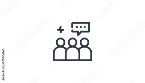 Dark Blue Startup Teamwork Icon with Target Goal Symbol
