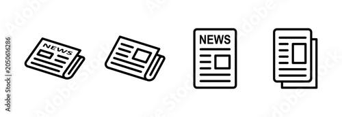 Foto Newspaper icon symbol for apps and websites
