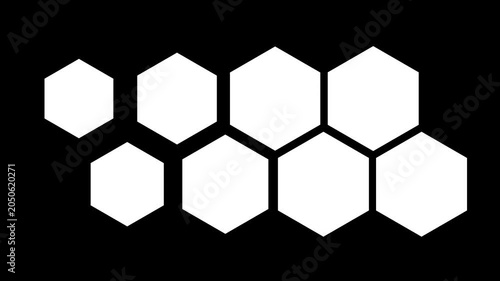 Animated Polygonal Shape Transformation Luma Matte Background with Inverted Mask