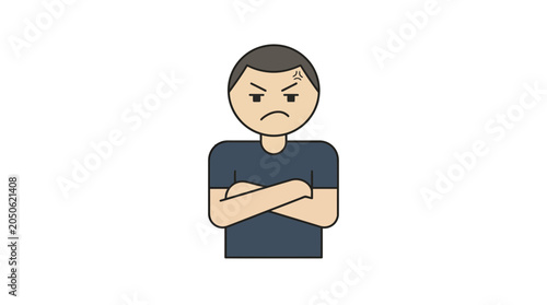 Canvastavla Angry Man Icon