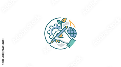 Creative Sustainable Development Concept Illustration