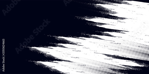 Schilderij op canvas Basic halftone dots effect in black and white color