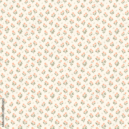 Peach Tulip Minimal Pattern
