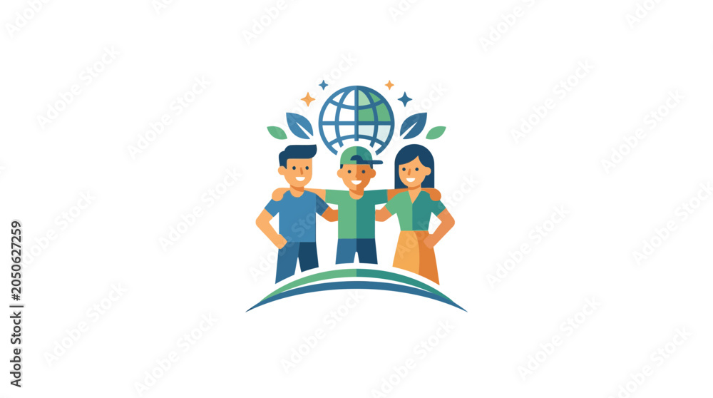 Fototapeta premium Diverse Group of Young People Supporting Sustainability and Global Environmental Protection