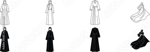 Cuadro en lienzo Islamic modest fashion clothing designs for women