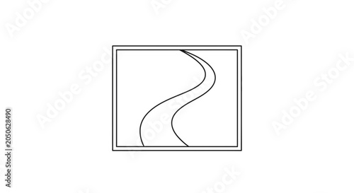 Curving Road Illustration - Abstract Path Design