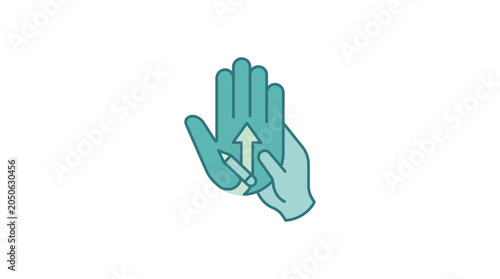 Flat Illustration of Hand Drawing Arrow Symbol