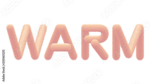 Warm Furry Text Effect with Soft Fluffy Texture and Cozy Gradient Colors