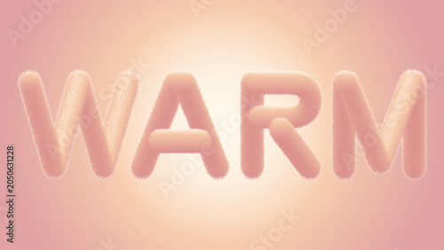 Warm Furry Text Effect with Soft Fluffy Texture and Cozy Gradient Colors