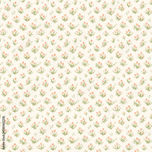 Wild Spring Tulip Pattern