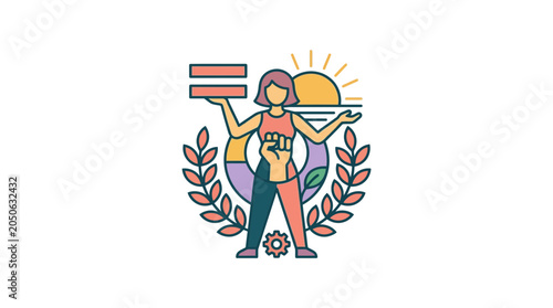 Foto Gender Equality and Social Justice Empowerment Illustration