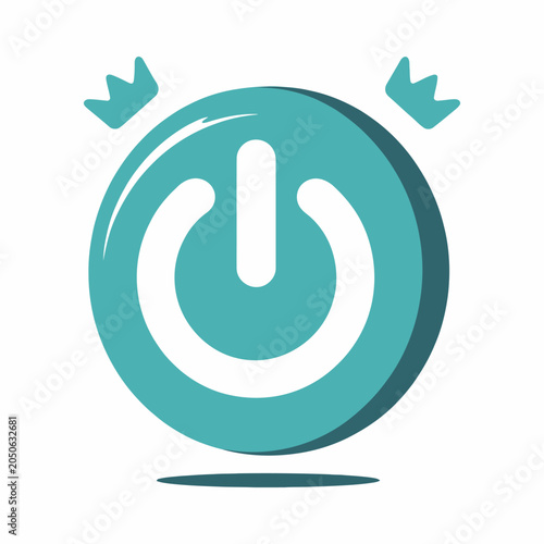Photos Shutdown icon power off symbol vector illustration
