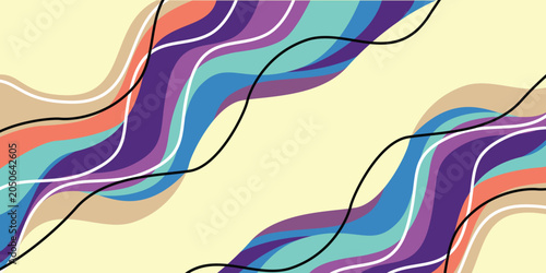 Simple abstract colorful wave background