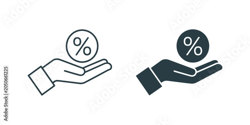 Obraz na płótnie Commission icon graphic design symbol representing sales earnings, referral inco
