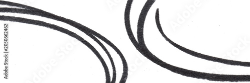 Foto Hand Drawn Ink Arc Circle Brush Stroke Overlay Black White Sketch Doodle Scribbl