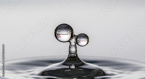 Water droplets merging in a creative way