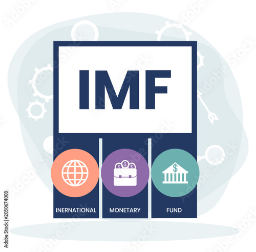 Schilderij op canvas IMF - International Monetary Fund acronym